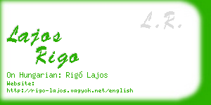 lajos rigo business card