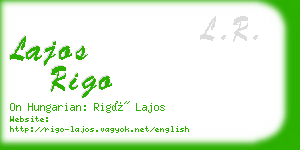 lajos rigo business card